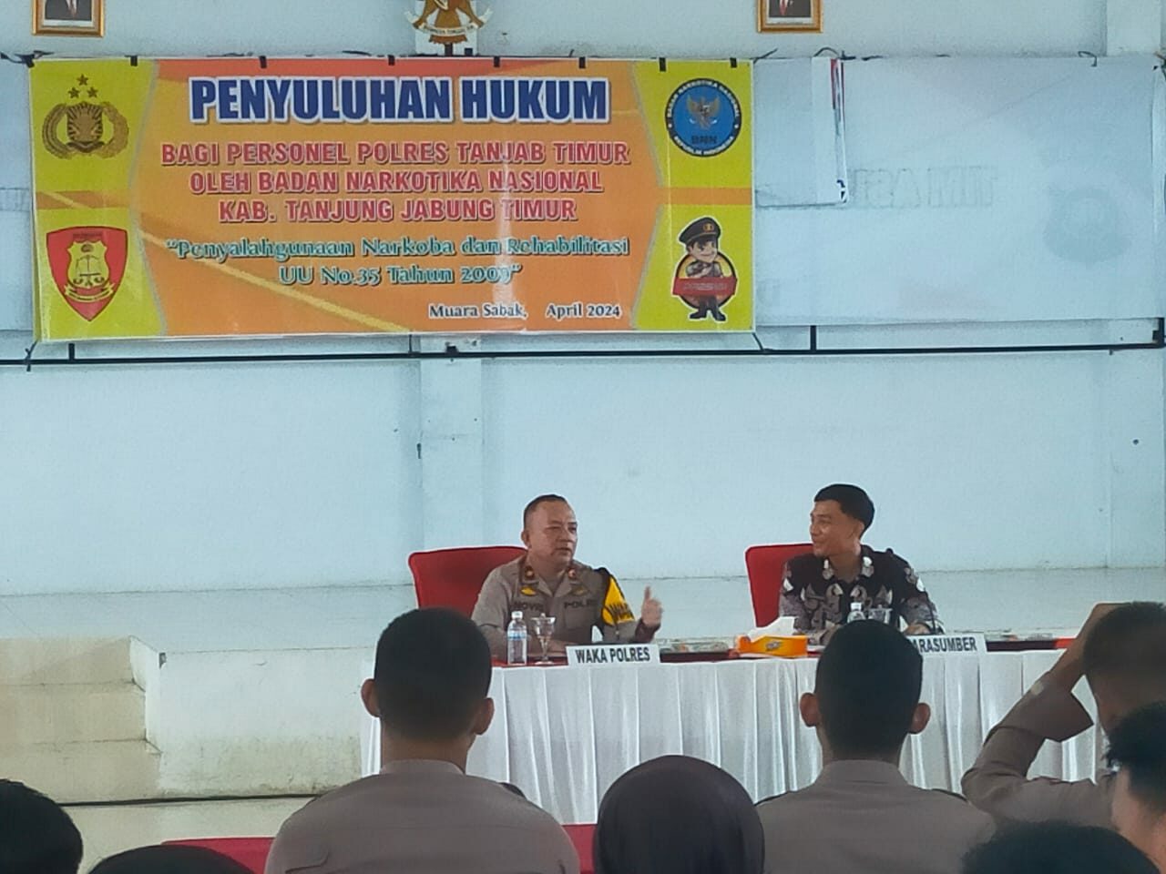 Penyuluhan Hukum Kepada Anggota Polres Tanjung Jabung Timur Terhadap Bahaya Narkoba